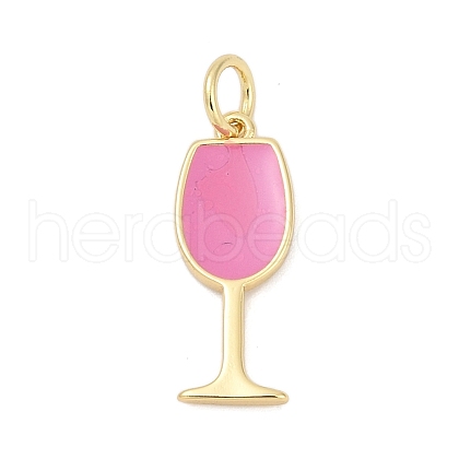 Brass Enamel Pendants KK-U062-02B-02-1