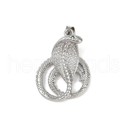 Brass Micro Pave Cubic Zirconia Pendants KK-R230-04P-1