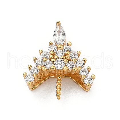925 Sterling Silver Pave Clear Cubic Zirconia Crown Pendant Bails STER-P068-04G-1