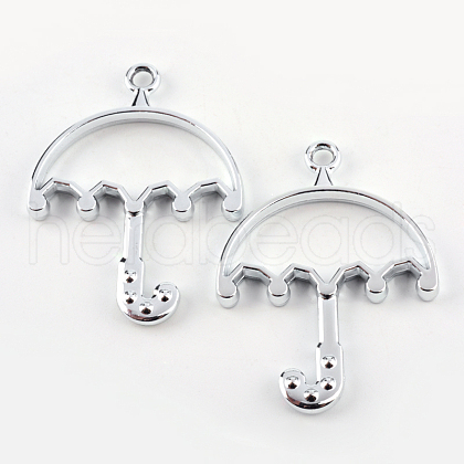Rack Plating Alloy Open Back Bezel Pendants X-PALLOY-S047-19D-FF-1