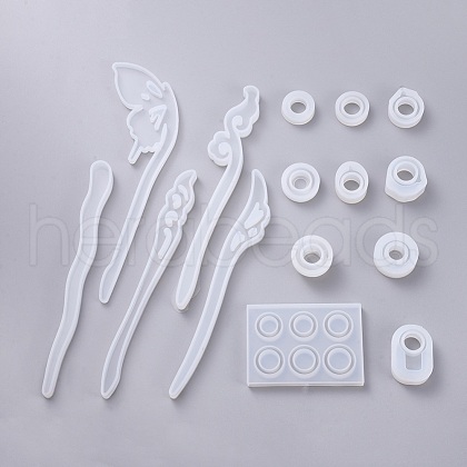 DIY Ring & Hair Stick Silicone Molds DIY-X0293-24-1