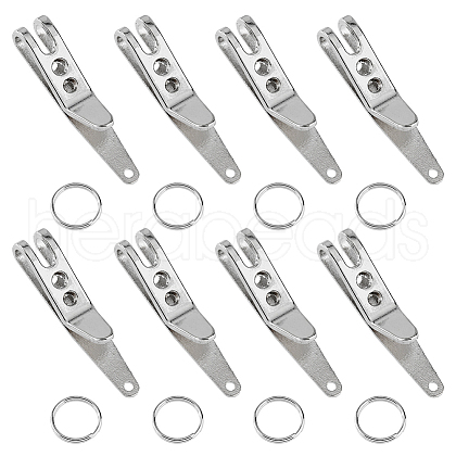 DICOSMETIC 8 Sets Alloy Mini EDC Gear Pocket Suspension Clip Hanger Tool Keychain KEYC-DC0001-20-1