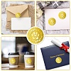34 Sheets Self Adhesive Gold Foil Embossed Stickers DIY-WH0509-082-4