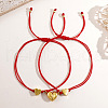 2Pcs Couple Brass Heart Magnetic Clasps Bracelet Sets EG2149-3
