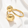 304 Stainless Steel Round Cuff Rings for Women RJEW-A063-01E-G-5