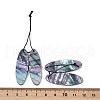2Pcs Natural Black Lip Shell Pendants FIND-Z079-01A-3