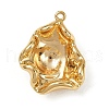 Nuggets Brass Pendant Cabochon Settings for Pearl KK-B137-06G-1