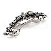 Flower Alloy Rhinestone Hair Barrettes PHAR-S604-01AS-01-2