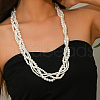 Elegant Imitation Pearl Round Multi-strand Wrap Necklaces for Parties and Formal Events GM6390-2