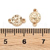Brass Textured Connector Charms KK-K351-57A-G-3