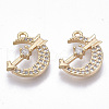 Brass Micro Cubic Zirconia Charms KK-N231-21-NF-1