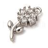 Brass Micro Pave Cubic Zirconia Pendants KK-I276-04P-02-2