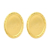 Ion Plating(IP) 304 Stainless Steel Oval Stud Earrings EJEW-D281-19G-1