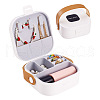 Square PU Leather & PP & Silicone Jewelry Set Box AJEW-TAC0014-13B-1
