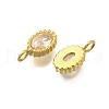 304 Stainless Steel Micro Pave Cubic Zirconia Charms STAS-U027-02G-04-2