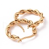 PVD Vacuum Plating 304 Stainless Steel Twist Rope Hoop Earrings for Women EJEW-G298-07A-G-2