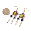 Iron Dangle Stud Earring EJEW-MZ00189-04-3