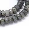 Natural Labradorite Rondelle Bead Strands G-O095-05-G-2