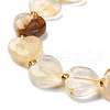Natural Yellow Hematoid Quartz Beads Strands G-B044-B18-01-4