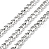 Tarnish Resistant 304 Stainless Steel Faceted Curb Chains CHS-G027-02P-01-1