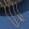 Brass Wheat Chain Necklaces for Women Men NJEW-Z068-12G-2