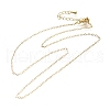 Rack Plating Brass Cable Chain Necklaces for Women NJEW-M048-01G-4