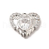 Rack Plating Brass Micro Pave Cubic Zirconia Charms KK-P230-19P-01-1