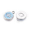 304 Stainless Steel Pendants STAS-N108-07B-P-2