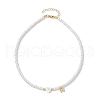 Brass Micro Pave Grade AAA Cubic Zirconia Letter Pendant Necklaces NJEW-JN04771-23-4