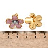 304 Stainless Steel Flower Stud Earrings EJEW-S268-01G-A-6