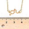 304 Stainless Steel Chemical Symbol Pendant Necklaces NJEW-Z073-03G-04-5