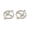 Alloy Connector Charms with Crystal Rhinestone FIND-H039-68P-2