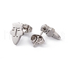 304 Stainless Steel Tiny Hollow Out Clown Face Stud Earrings for Women STAS-A065-03P-2