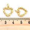 Rack Plating Brass & Cubic Zirconia Pendants KK-S371-05G-3