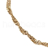 304 Stainless Steel Singapore Chain Bracelet Makings AJEW-JB01321-01-3