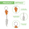 40Pcs 10 Styles Chip Natural Gemstone Big Pendants PALLOY-FH00058-3