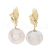 Mother's Day Jewellery Natural Pearl Ear Studs EJEW-P285-06G-1