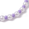 4Pcs ABS Plastic Imitation Pearl Round Beads Stretch Bracelets for Womrn BJEW-JB11686-5