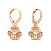 Brass Micro Pave Clear Cubic Zirconia Hoop Earrings for Women EJEW-G428-24G-01-4