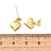 Brass Dangle Stud Earrings EJEW-R018-11G-5
