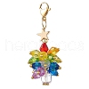 Christmas Tree with Star Glass Beads Pendant Decorations HJEW-JM02551-1