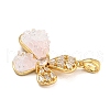 Rack Plating Brass Micro Pave Cubic Zirconia Pendants KK-U035-20G-02-2