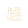 Unicraftale 36Pcs 6 Style 304 Stainless Steel Linking Rings STAS-UN0041-37-7
