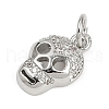 Brass Micro Pave Clear Cubic Zirconia Pendants KK-L231-08P-2