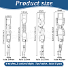 Olycraft 8Pcs 4 Styles Brass Pave Clear Cubic Zirconia Watch Band Clasps KK-OC0001-46P-2