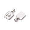 304 Stainless Steel Pave Shell Pendants STAS-G327-01P-M-2
