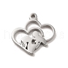 Non-Tarnish Mother's Day Theme 304 Stainless Steel Pendants STAS-E171-03P-06-1