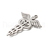 Anti-Tarnish 304 Stainless Steel Snake Pendants STAS-S150-02P-2