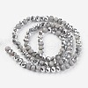 Electroplate Opaque Glass Beads Strands EGLA-A034-P6mm-M02-2
