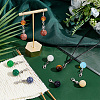 Gemstone Round Pendant Decoration HJEW-AB00349-4
